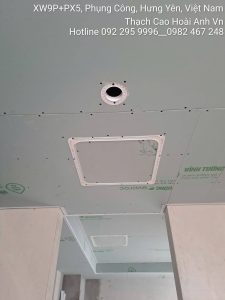 Cửa thăm âm viền bo góc GMIV – công trình Thạch cao Hoài Anh (Hưng Yên, Hà Nội)