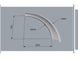 Trần cong bo góc GRG C-10# – mặt cắt – GMIV