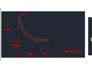 Trần cong bo góc GRG C-3# – mặt cắt – GMIV