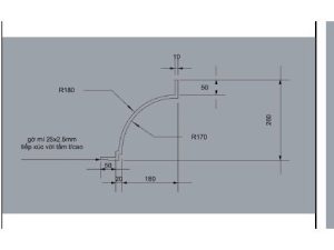 Trần cong bo góc GRG C-8# – mặt cắt – GMIV