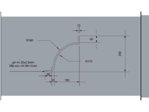 Trần cong bo góc GRG C-9# – mặt cắt – GMIV