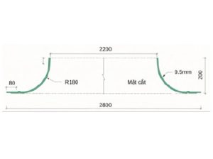 Trần tròn GRG B-10# – mặt cắt – GMIV