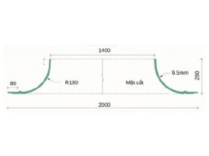 Trần tròn GRG B-5# – mặt cắt – GMIV