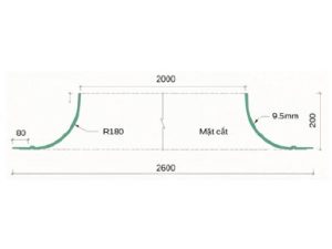 Trần tròn GRG B-9# – mặt cắt – GMIV