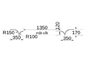 Trần tròn GRG E-3# – mặt cắt – GMIV